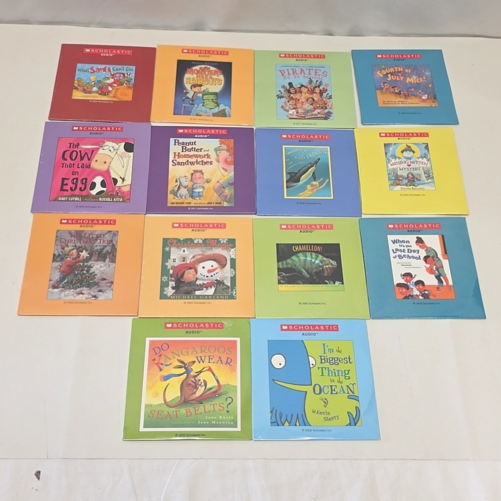 Scholastic Audio Books on CD Lot of 35 Read Along Stories Classroom Homeschool